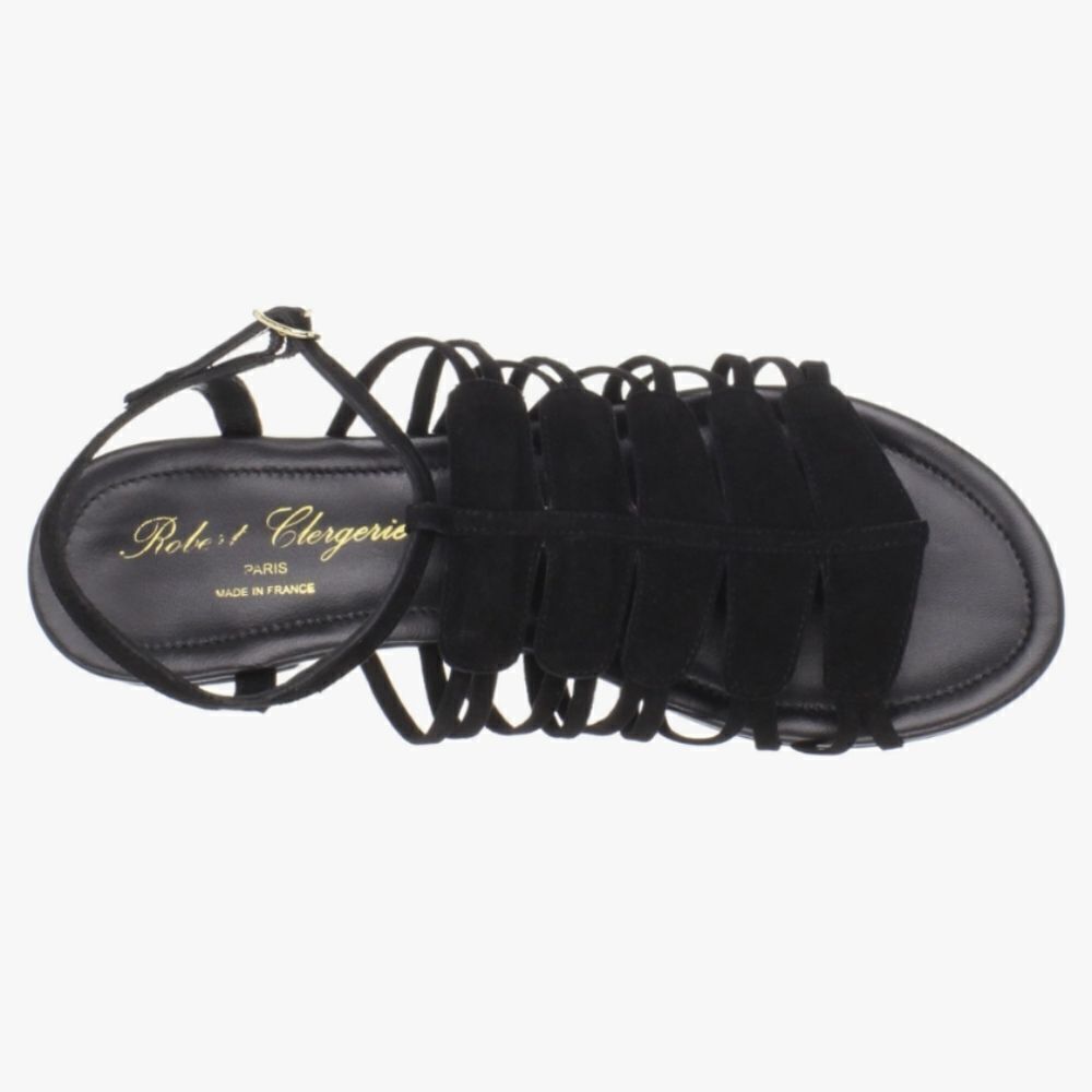 ROBERT CLERGERIE Black Suede Sandals - Picture 2 of 11